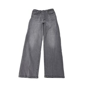Levis Ribcage Straight Ankle Jeans Gray High Rise Womens W25 L27 72693-0097